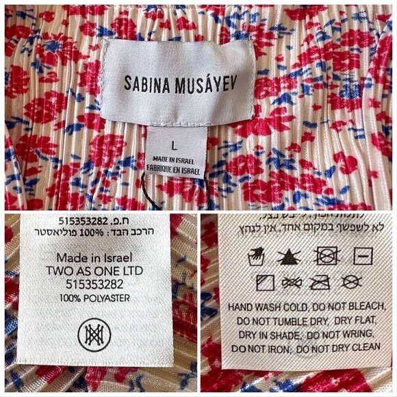 Sabina Musayev Verbena Mini Dress, Floral print, Size L, New with tag - Picture 6 of 16